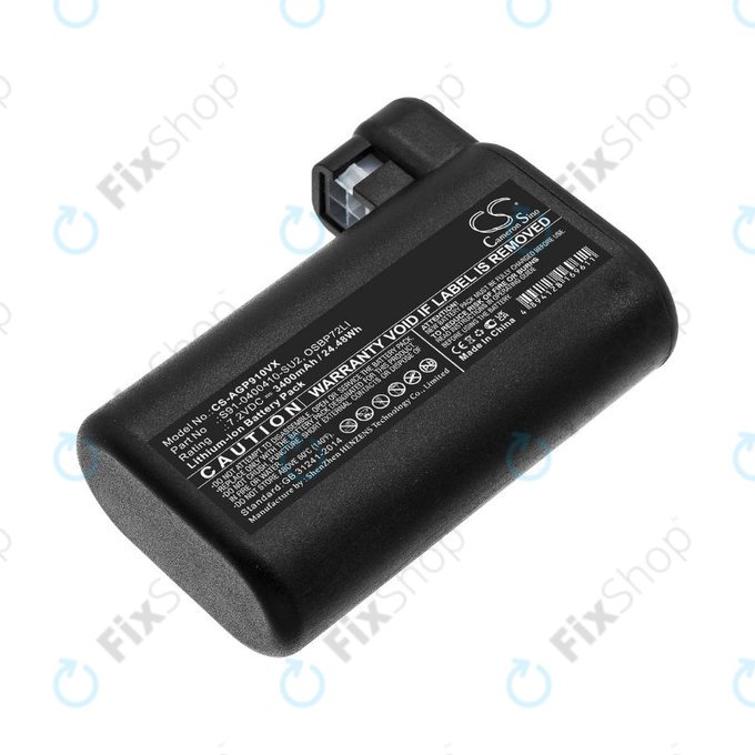 Batteria per AEG RX-seriess, Electrolux E, P-seriess, S91-0400410-SU2, OSBP72LI, OSBP72LI25, Li-Ion, 3400mAh, 7.2V, HQ