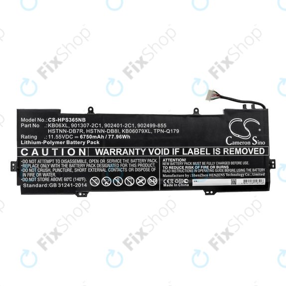 Batteria per HP Spectre X360 15, KB06XL, Li-Pol, 6750mAh, 11.55V, HQ