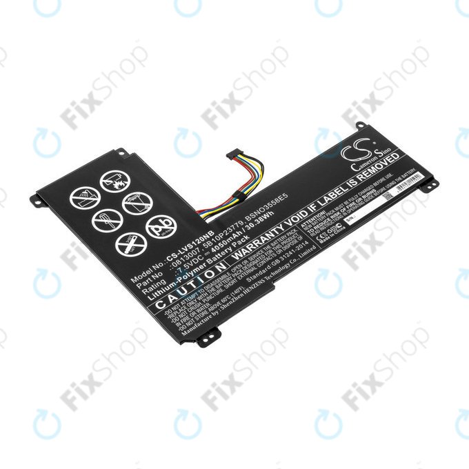 Batteria per Lenovo IdeaPad 120S, 0813007, Li-Pol, 4050mAh, 7.5V, HQ