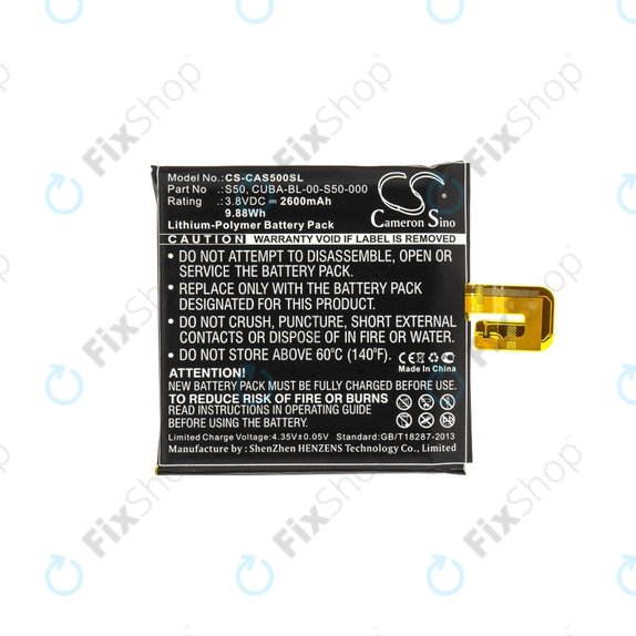 Batteria per Caterpillar CAT S50, CUBA-BL-00-S50-000, 2600mAh, HQ