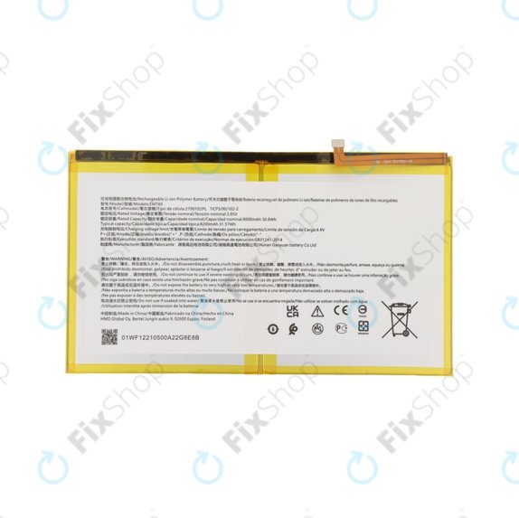 Batteria per Nokia T20 TA-1397, TA-1394, EMT80, 8200mAh