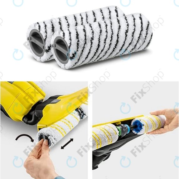 Set di rulli per pietra per Kärcher FC 3, FC 5, FC 7, Black