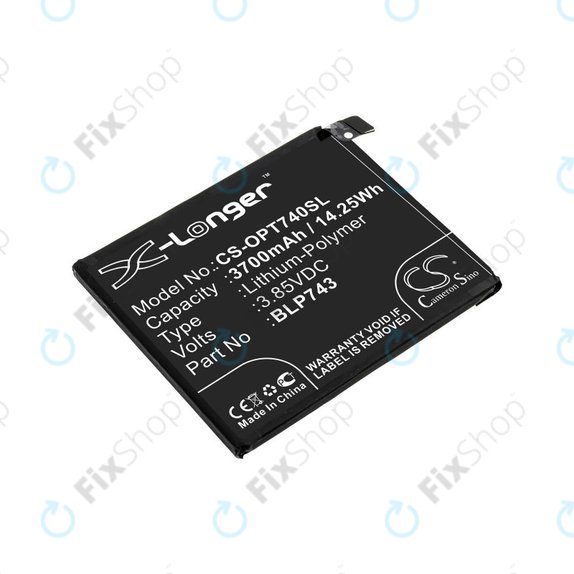 Batteria per OnePlus 7T, 3700mAh, Li-Pol, 3.85 V, BLP743, HQ