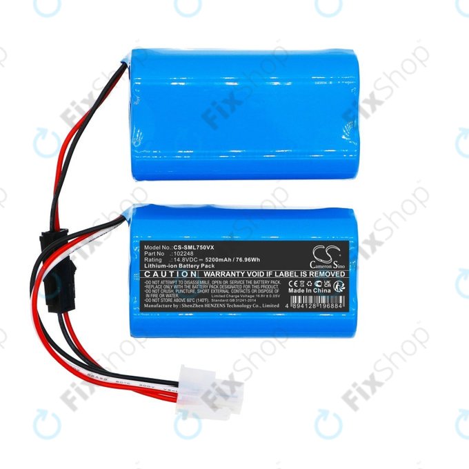 Batteria per Symbo Laserbot 750, 102248, Li-Ion, 5200mAh, 14.8V, HQ