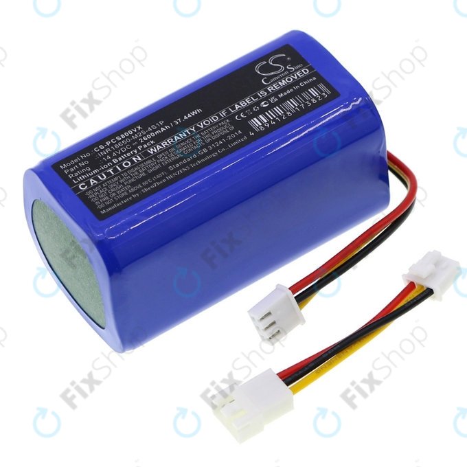 Batteria per Proscenic 800T, 820T, 830T, INR18650-M25-4S1P, Li-Ion, 2600mAh, 14.4V, HQ