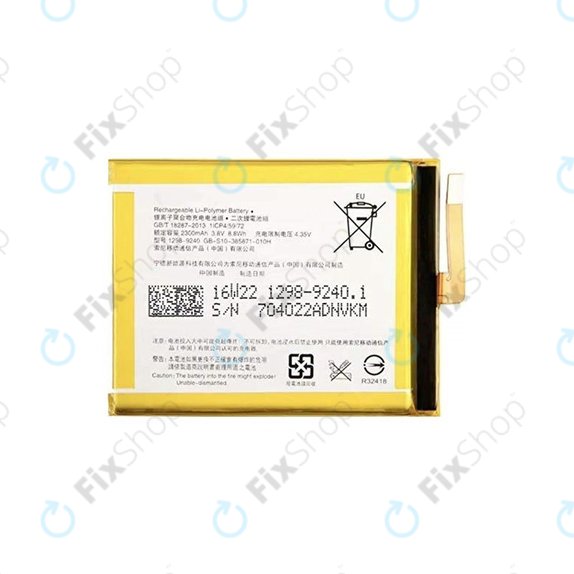 Batteria per Sony Xperia XA F3111, E5 F3311, LIS1618ERPC, 2300mAh