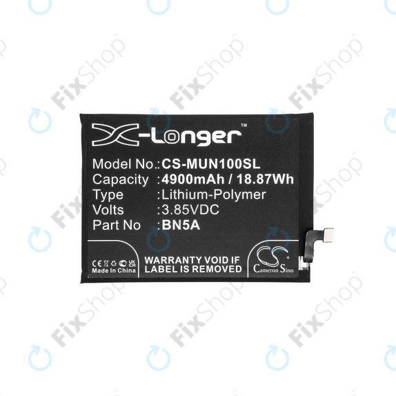 Batteria per Xiaomi Poco M3 Pro, Redmi Note 10, Note 11, 4900mAh, Li-Pol, 3.85 V, BN5A, HQ