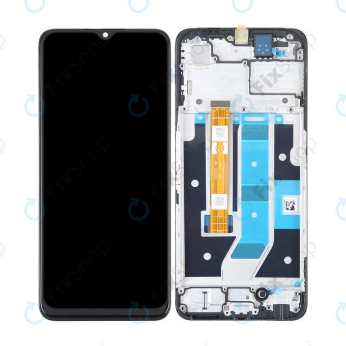 Schermo OLED per Oppo A78 4G CPH2565, Mist Black, Vetro touch con cornice
