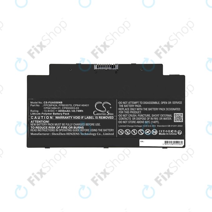Batteria per Fujitsu Lifebook AH77, A556, A3510, U536, CP641484-01, Li-Pol, 4050mAh, 10.8V, HQ