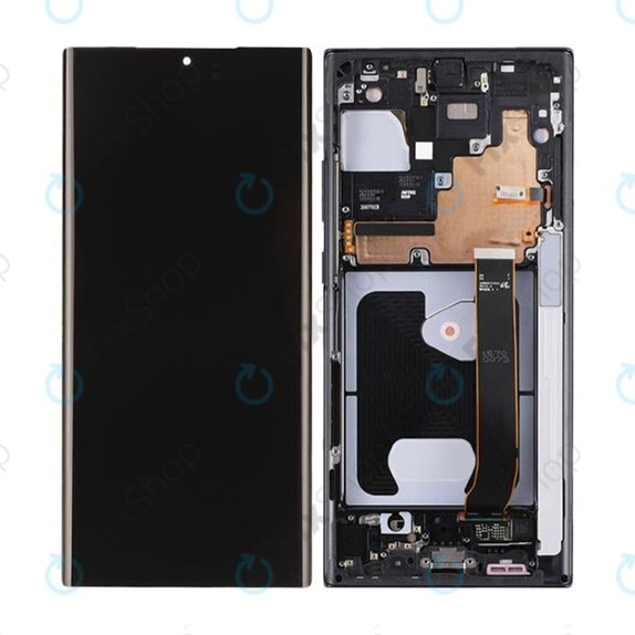 Schermo OLED per Samsung Note 20 Ultra N986B, Mystic Black, Vetro touch con cornice