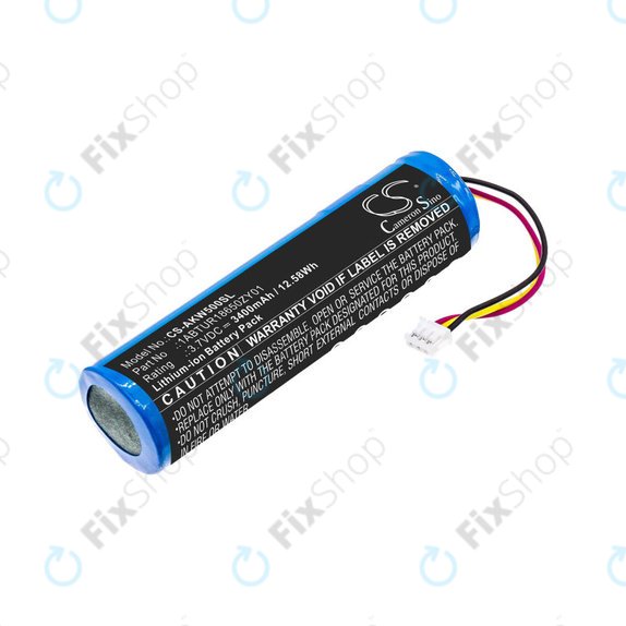 Batteria per Akai 5000 Solo, Ewi 5000, 1ABTUR18650ZY01, Li-Ion, 3400mAh, 3.7V, HQ