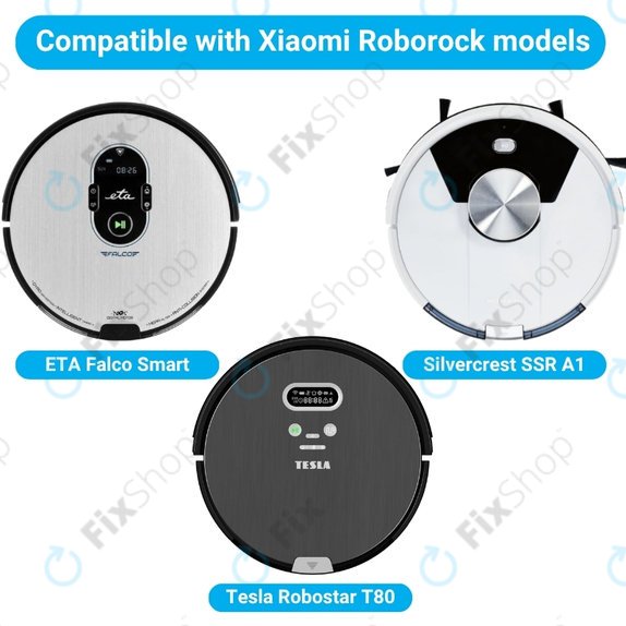 Set di ricambi per ETA Falco Smart, Silvercrest SSR A1 SSR AL1, Tesla Robostar T83 (2x spazzola principale, 4x filtro, 8x spazzola laterale, 4x panno mop)