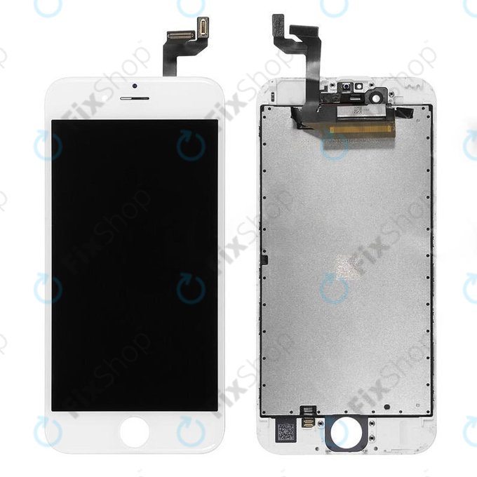 Schermo In-Cell per iPhone 6S, White, Vetro touch con cornice, FixPremium