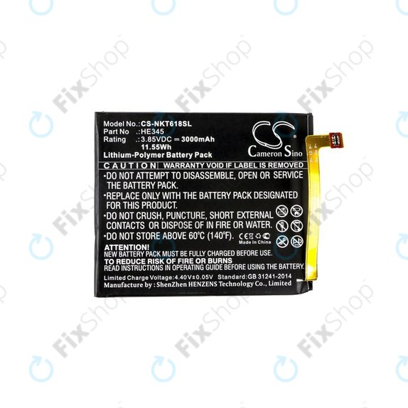 Batteria per Nokia 6.1, 3000mAh, Li-Pol, 3.85 V, HE345, HQ