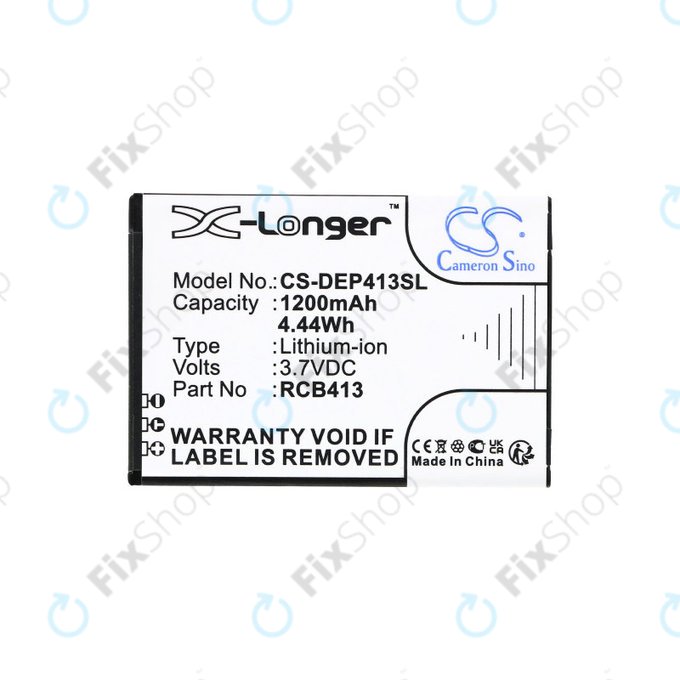 Batteria per Doro Primo 406, 413, 414, 1200mAh, Li-Ion, 3.7 V, RCB413, HQ