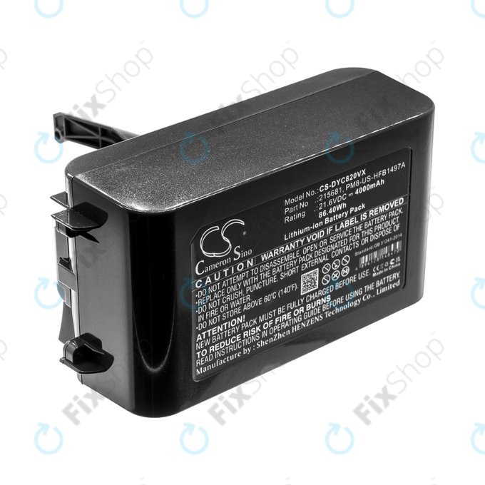 Batteria per Dyson V8, 215681, PM8-US-HFB1497A, Li-Ion, 4000mAh, 21.6V, HQ