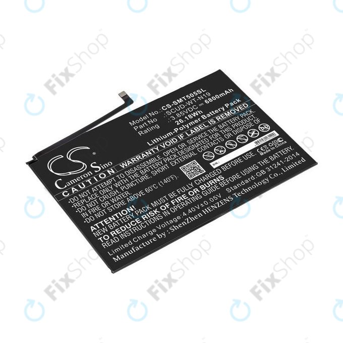 Batteria per Samsung Galaxy Tab A7, SCUD-WT-N19, Li-Pol, 3.85V, 6800mAh, HQ