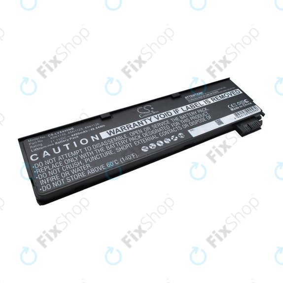 Batteria per Lenovo ThinkPad X240, X250, X260, S440, T440, T550, T560, 45N1132, Li-Ion, 4400mAh, 11.1V, HQ