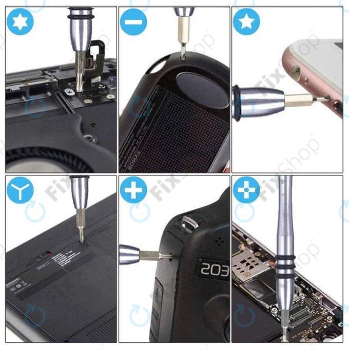Set di cacciaviti e bit di precisione per riparazione cellulari, PC ed elettronica 115 in 1, Kingsdun