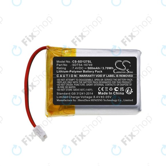 Batteria per Sportdog Sd-1275/875, SDT54-16749, Li-Pol, 500mAh, 7.4V, HQ
