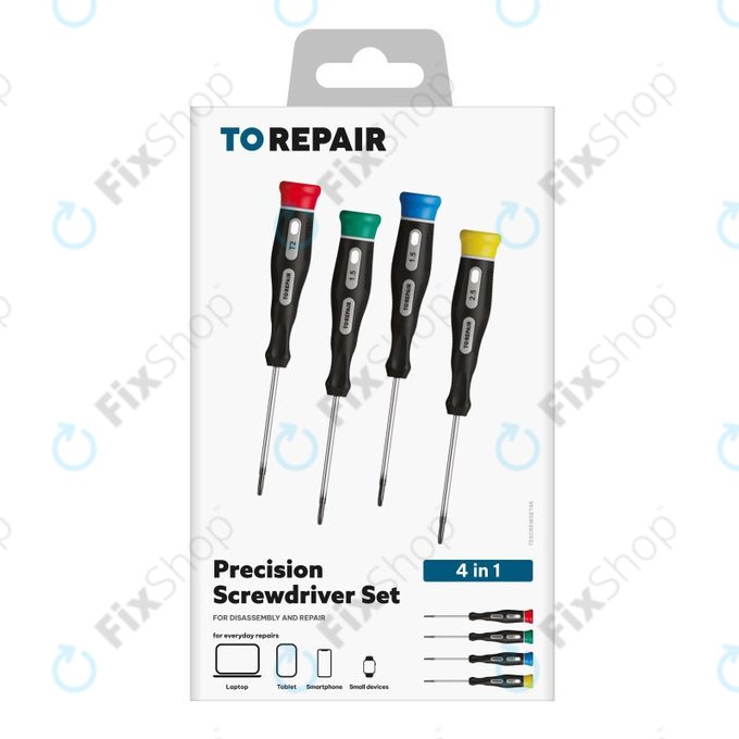 Set mini cacciaviti di precisione per piccoli dispositivi elettronici 4 in 1, SBS