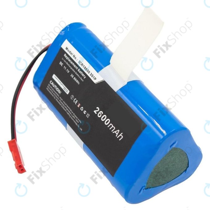 Batteria per Ecovacs CEN250, V700, ICR18650 3S1P, Li-Ion, 2600mAh, 11.1V