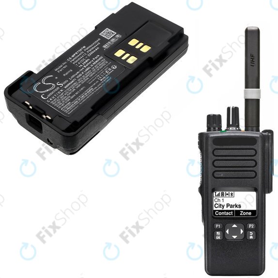 Batteria per Motorola Dp2600e, Dp4000, P8608, Xpr3000, Xpr7350, PMNN4409, Li-Ion, 2200mAh, 7.4V, HQ