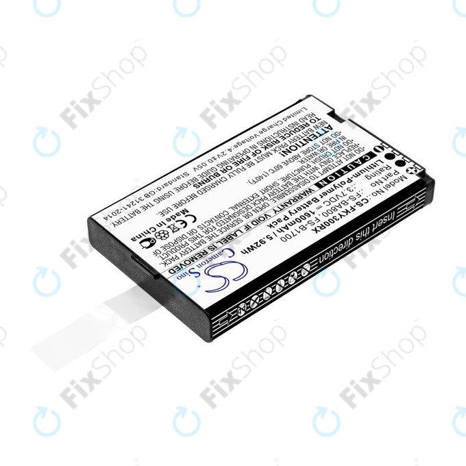 Batteria per Flysky FA605, FS-GT2B, FS-I10, FS-BA800, Li-Pol, 1600mAh, 3.7V, HQ
