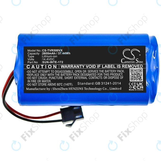 Batteria per Lefant M210, M210P, M213, M1, SUN-INTE-172, Li-Ion, 2600mAh, 14.4V, HQ
