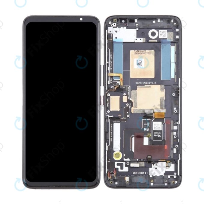 Schermo OLED per Asus ROG Phone 7 AI2205_C, Phantom Black, Vetro touch con cornice