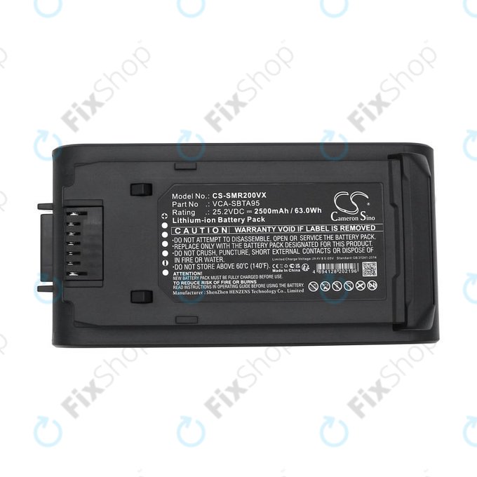 Batteria per Samsung Bespoke Jet, Bespoke Jet Complete, 2500mAh, Li-Ion, 25.2V, VCA-SBTA95, HQ, 2500mAh