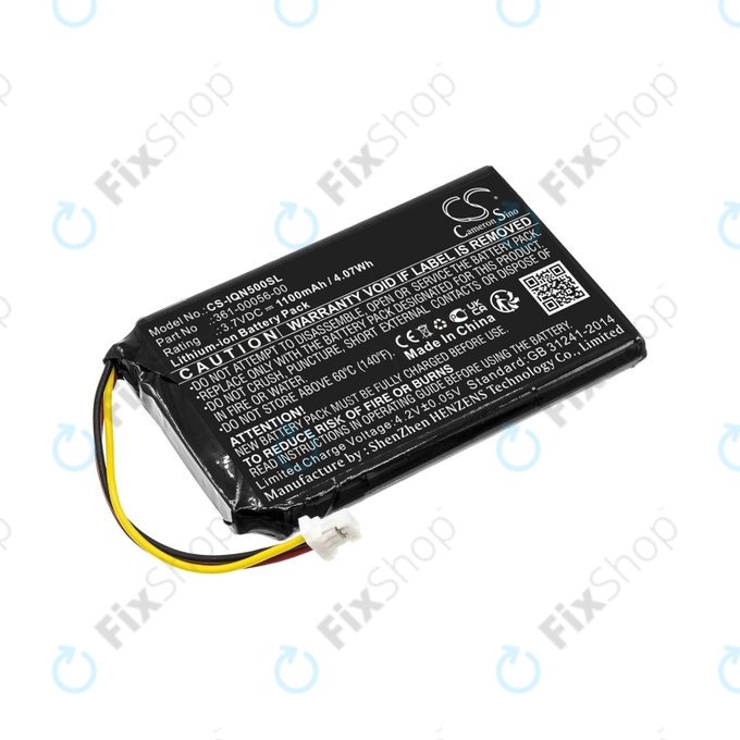 Batteria per Garmin Drive 50 LM, 51LMT, 51LMT-S, DriveSmart 5 LMT, Nüvi 30, 50, 50LM, 52, 52LM, 52LMT, 55, 55LM, 55LMT, 361-00056-00, 361-00056-50, 1100mAh, HQ