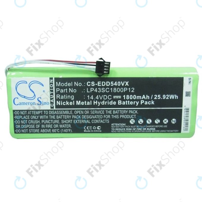 Batteria per Ecovacs Deebot D-seriess, LP43SC1800P12, Ni-MH, 1800mAh, 14.4V, HQ