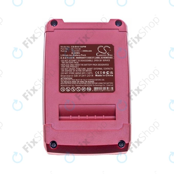 Batteria per Einhell 18V, 45.114.36, Li-Ion, 2000mAh, 18.0V, HQ
