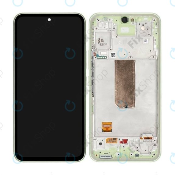Schermo per Samsung A54 5G A546B, Light Green, Vetro touch con cornice, GH82-31231C, GH82-31232C, Genuine Service Pack