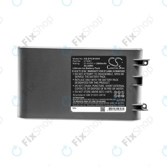 Batteria per Dyson V8, 215681, PM8-US-HFB1497A, Li-Ion, 2800mAh, 21.6V, HQ