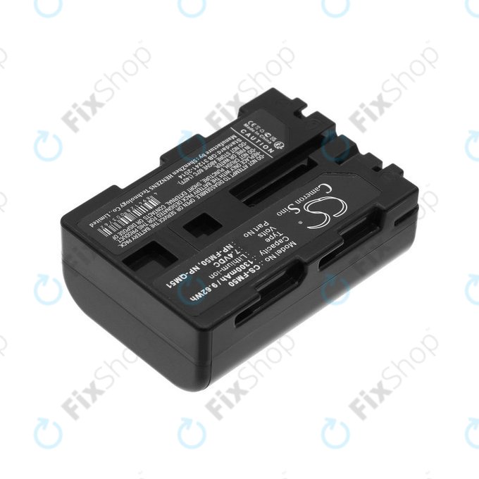 Batteria per Sony CCD-TR108, Cyber-shot DSC-S50, NP-QM51, Li-Ion, 1300mAh, 7.4V, HQ