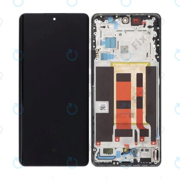 Schermo OLED per Oppo Reno 10 CPH2531, Silvery Grey, Vetro touch con cornice