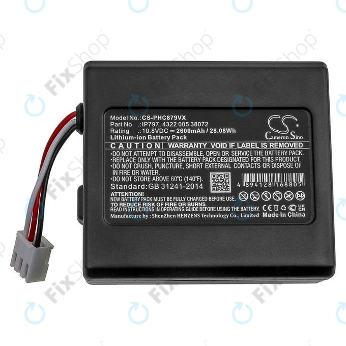 Batteria per Philips SmartPro Easy, IP797, 4322 005 38072, Li-Ion, 2600mAh, 10.8V, HQ