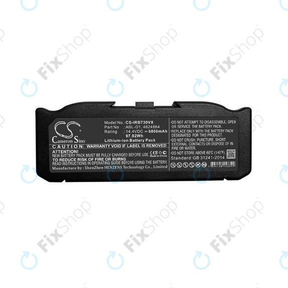 Batteria per iRobot Roomba e-seriess, i-seriess, ABL-D1, 4624864, ABL-D2, Li-Ion, 6800mAh, 14.4V, HQ