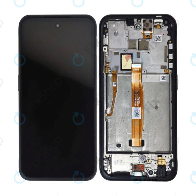 Schermo per Nokia XR20 TA-1368 TA-1362, Granite Gray, Vetro touch con cornice