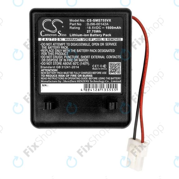 Batteria per Samsung SS7550, SS7555, SSR200, 1500mAh