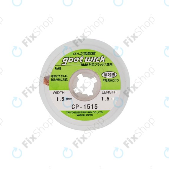 Treccia dissaldante convenzionale 1,5 mm, Goot CP-1515