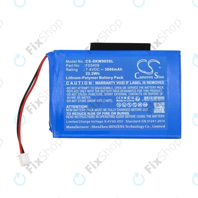 Batteria per Satlink WS-6902, WS-6905, F03409, Li-Pol, 3000mAh, 7.4V, HQ