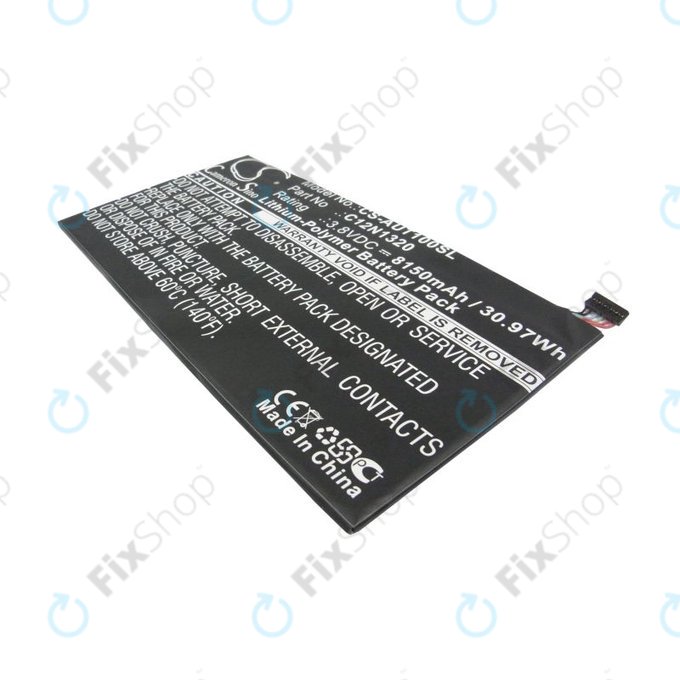 Batteria per Asus Transformer Book T100, C12N1320, Li-Pol, 3.8V, 8150mAh, HQ