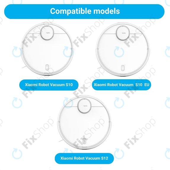 Set di ricambio per Xiaomi Robot Vacuum S10, S10 EU, S12 (2x Spazzole principali, 4x Filtri, 4x Spazzole laterali, 4x Panni per mocio)