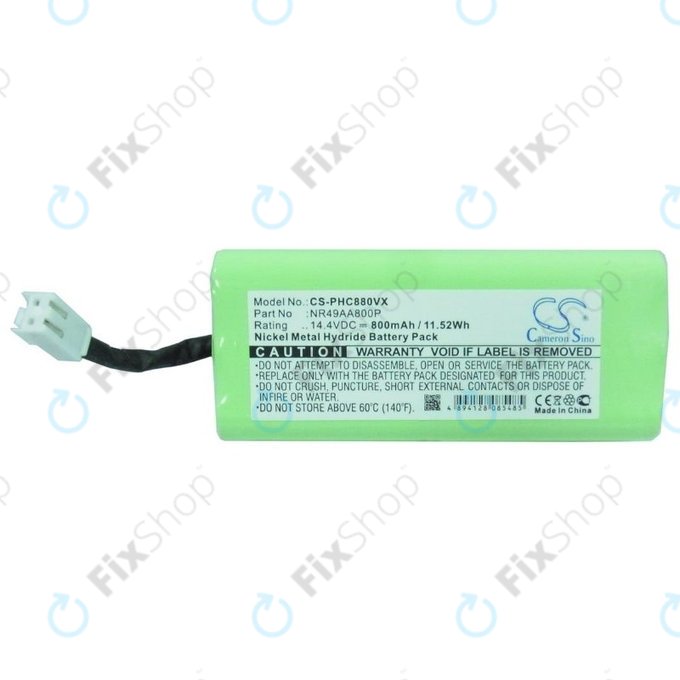 Batteria per Philips Easystar, NR49AA800P, Ni-MH, 800mAh, 14.4V, HQ