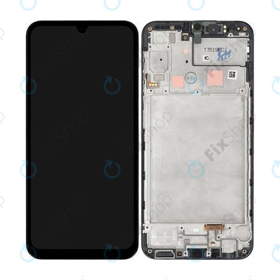 Schermo per Samsung A24 A245, Black, Vetro touch con cornice, GH82-28686A, Genuine Service Pack