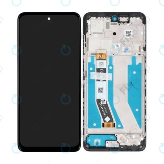 Schermo per Motorola Moto G73, Black, Vetro touch con cornice, 5D68C22272, Genuine Service Pack