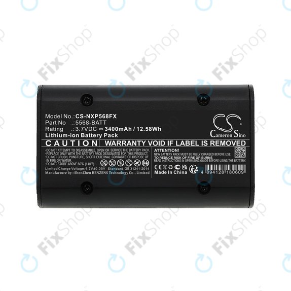 Batteria per Nightstick 5566, 5568, 5568-BATT, Li-Ion, 3400mAh, 3.7V, HQ